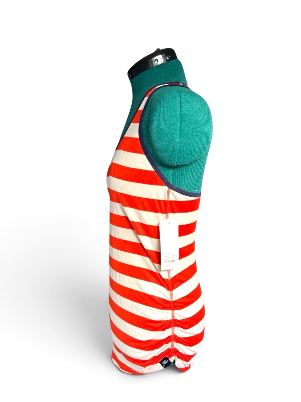 New Balance New Balance x J. Crew Orange White Striped Tank with Navy - Picture 4 of 9